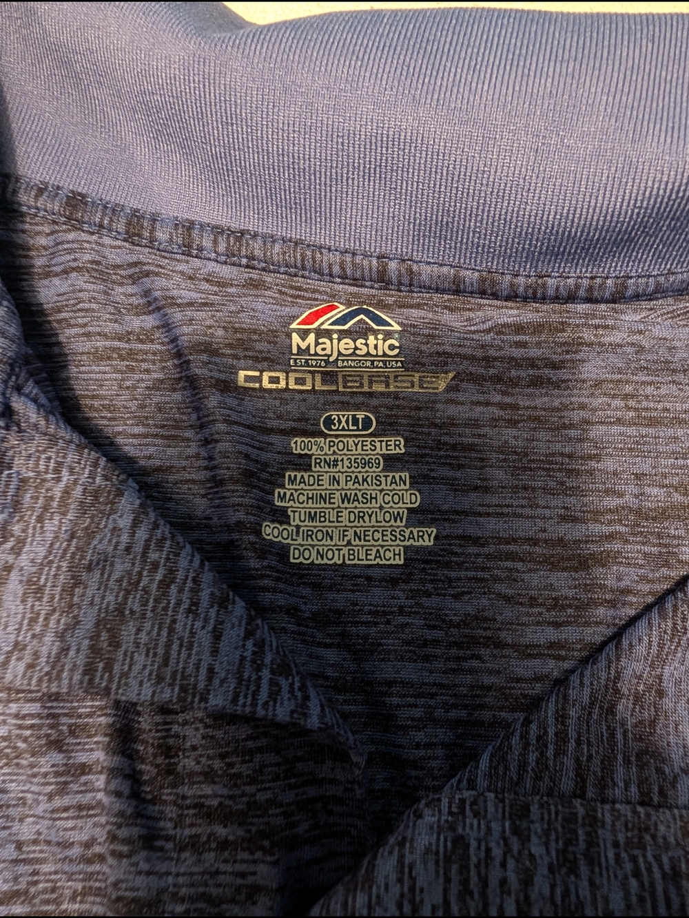 Cubs Majestic Blue Heather Performance Shirt - Coolbase